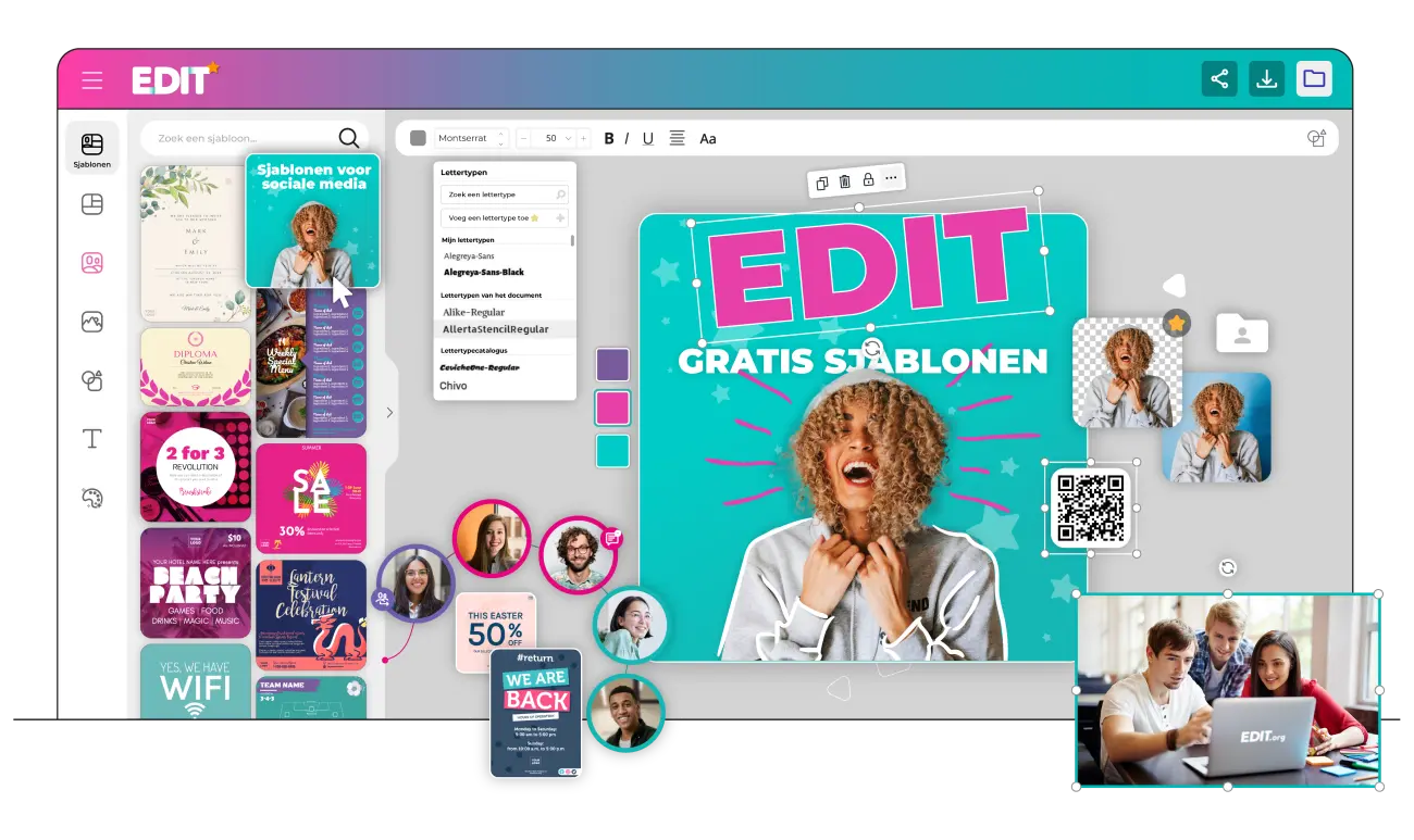 BEWERK gratis sjablonen