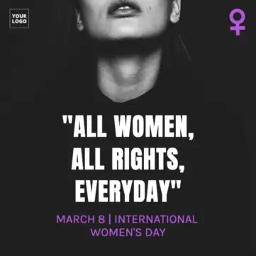 Editar um design para o dia da mulher