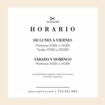 Editar mi horario comercial