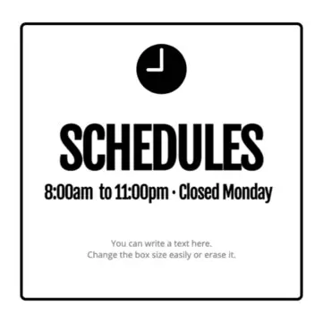 Create my opening hours sign