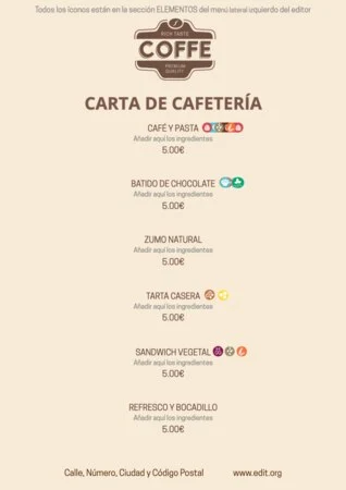 Edita un póster de Café