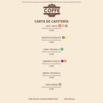 Edita un póster de Café