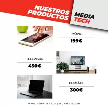 Editar una plantilla de móviles y electrónica