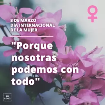 Editar una plantilla del Día de la Mujer