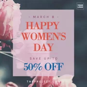 Editar um design para o dia da mulher