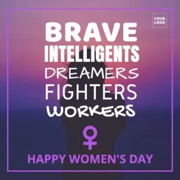 Editar um design para o dia da mulher