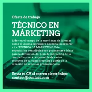 Edita un cartel de Se solicita personal