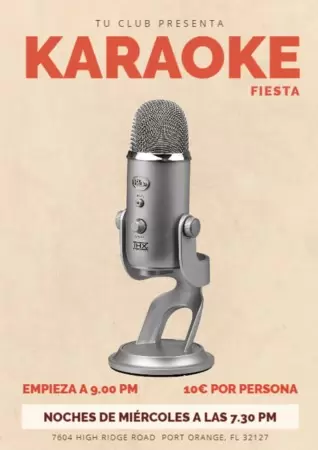 Edita un flyer de Karaoke