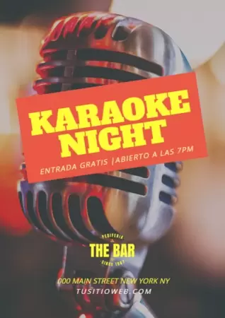 Edita un flyer de Karaoke