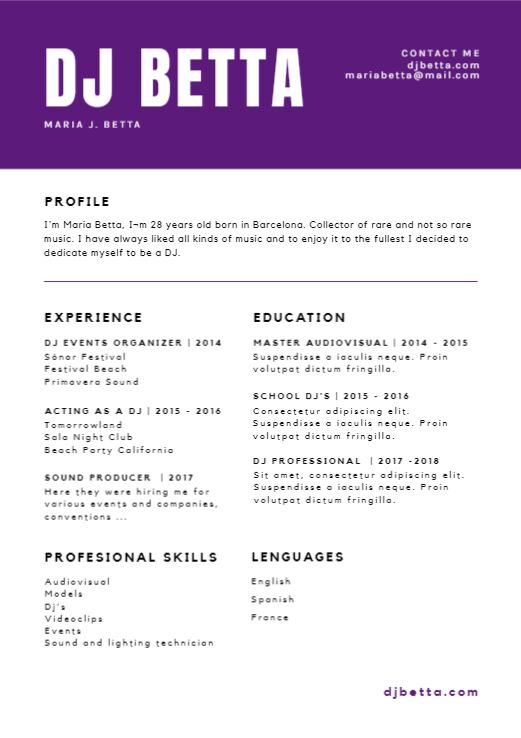 online edit resume