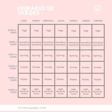 Edita tu horario de gimnasio