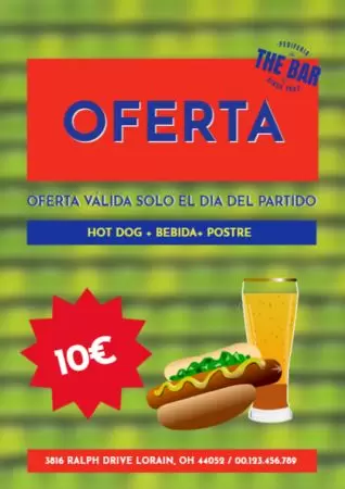 Edita un menú de perritos calientes