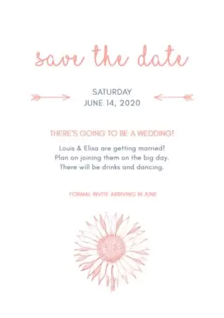 Edit a Save the Date card