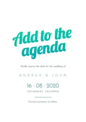 Edit a Save the Date card