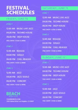 Edit a festival lineup poster