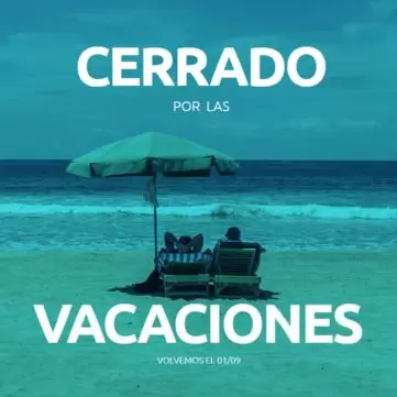 Edita tu imagen cerrado por vacaciones