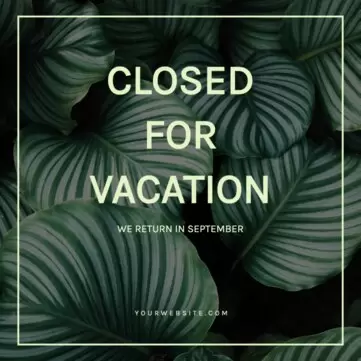 Bewerk uw gesloten voor vakantie teken