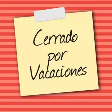 Edita tu imagen cerrado por vacaciones