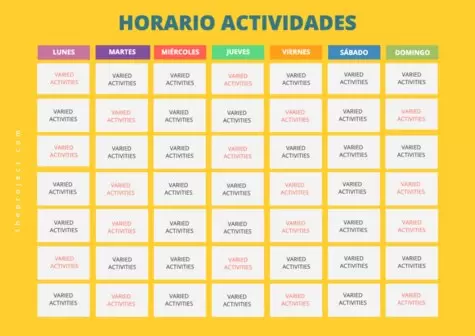 Edita tu horario de gimnasio