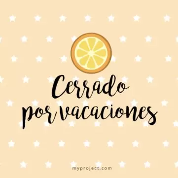 Edita tu imagen cerrado por vacaciones