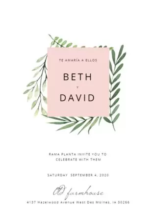 Crear una invitación de boda