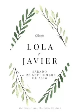 Crear una invitación de boda