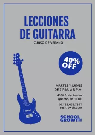 Edita un anuncio de clase de música