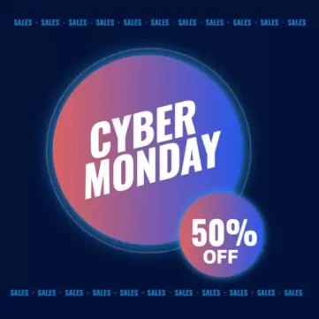 Personalize seu banner para a Cyber Monday