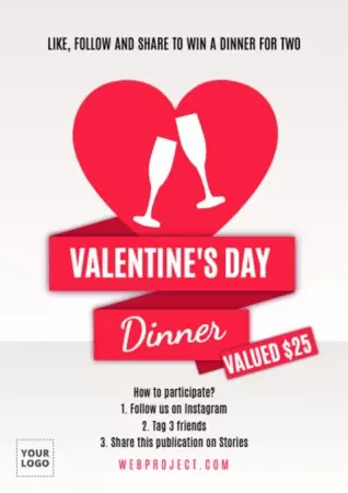 Criar um cardápio para o Dia dos Namorados