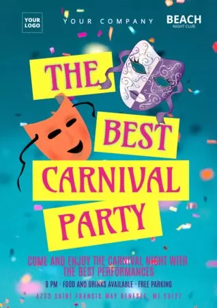 Crie seu cartaz de Carnaval