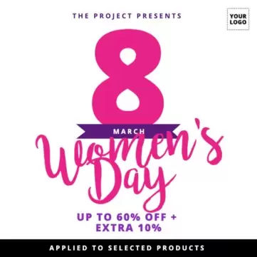 Editar um design para o dia da mulher