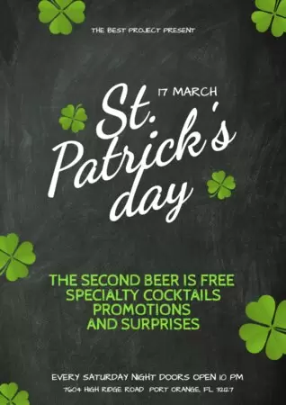Bearbeite eine Vorlage zum St. Patrick's Day