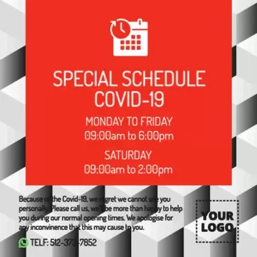 Create my opening hours sign