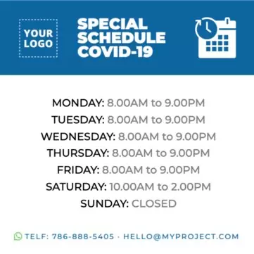 Create my opening hours sign