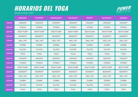 Edita tu horario de gimnasio