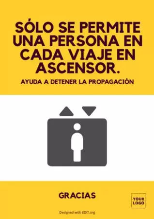 Edita un cartel para un ascensor