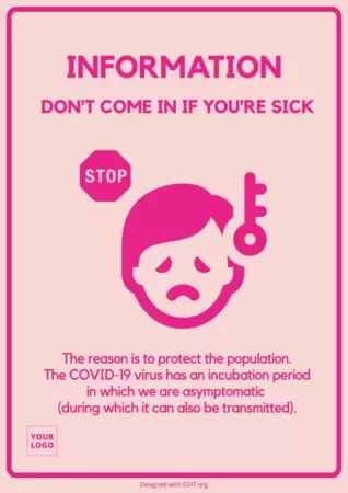 Modifier une affiche d'information sur le Coronavirus