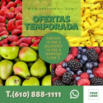 Editar cartel fruteria