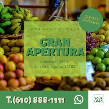 Editar cartel fruteria