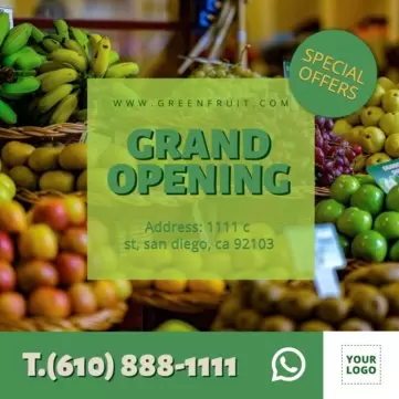 Éditer l'affiche d'un magasin d'alimentation