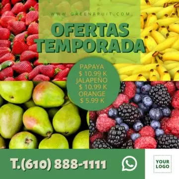 Editar cartel fruteria