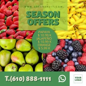 Éditer l'affiche d'un magasin d'alimentation