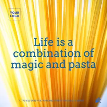 Edit a Pasta Day flyer