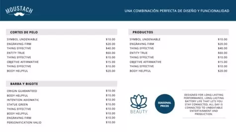 Edita un cartel de salón de belleza