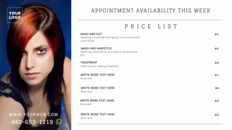 Edit a Beauty Center flyer