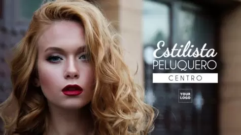 Edita un cartel de salón de belleza