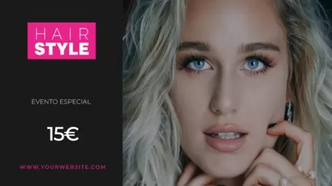 Edita un cartel de salón de belleza