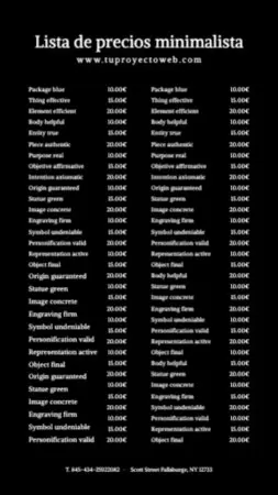 Descargar gratis una lista de precios