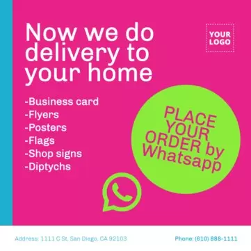 Edit a home delivery poster template