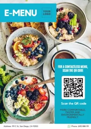 Edite um template com QR code